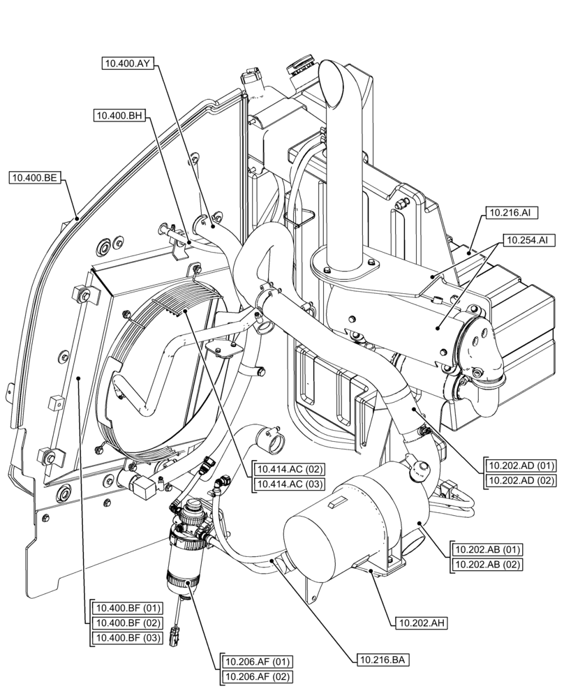 Схема запчастей Case 21F - (00.000.10[02]) - PICTORIAL INDEX - ENGINE (00) - GENERAL & PICTORIAL INDEX