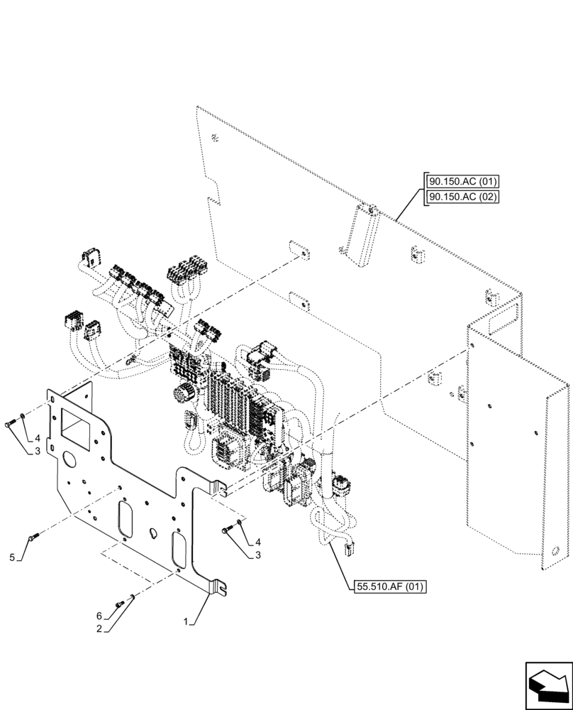 Схема запчастей Case 21F - (55.100.DO[01A]) - FUSE, RELAY - END DATE 28 FEBRUARY 2017 (55) - ELECTRICAL SYSTEMS