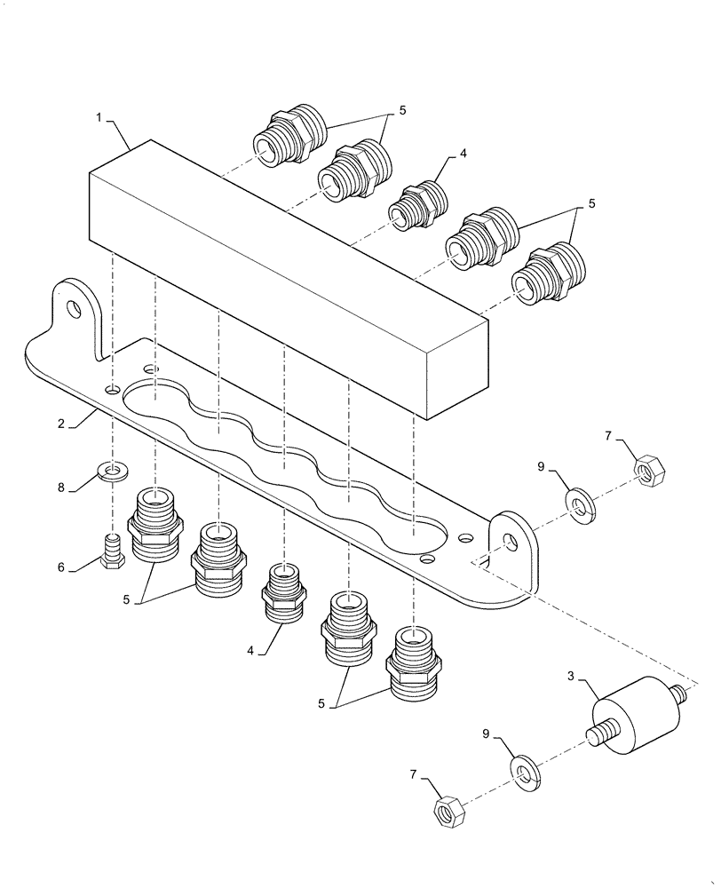 Схема запчастей Case DV209D - (41.200.AG) - HYDRAULIC CONNECTOR JUNCTION (41) - STEERING