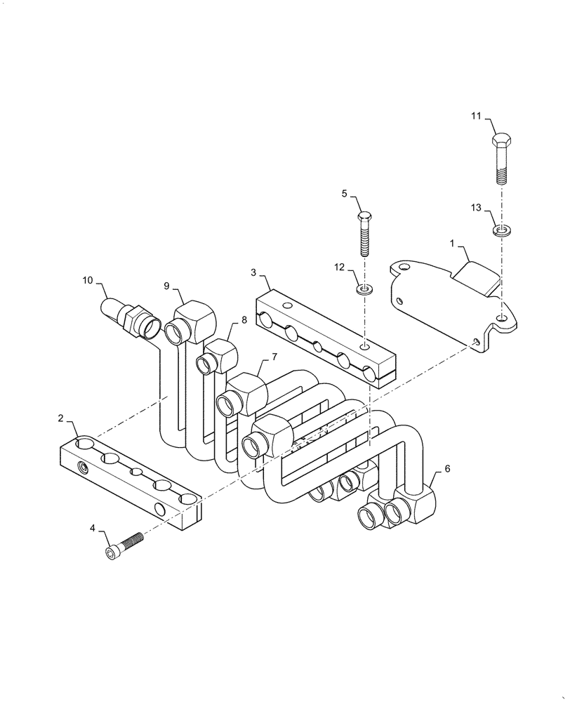 Схема запчастей Case DV209D - (41.200.AO[03]) - HYDRAULIC LINE MOUNTING (41) - STEERING