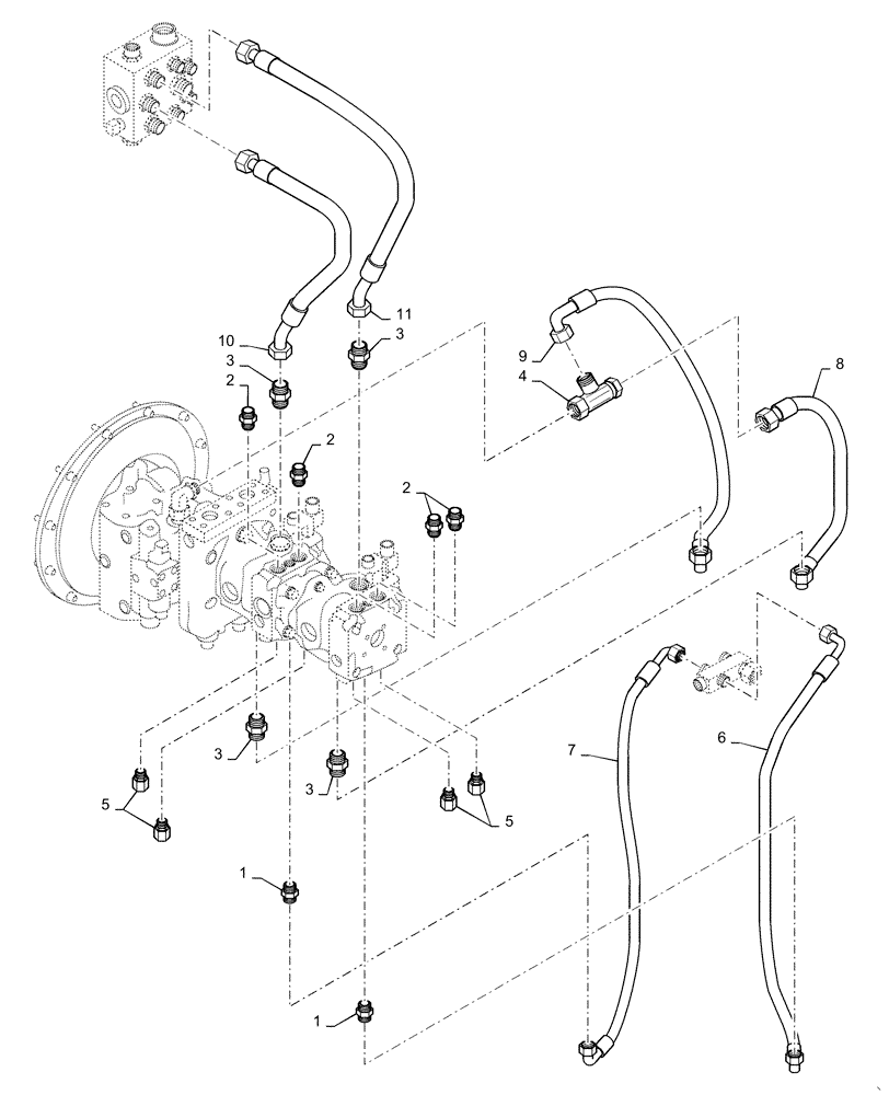 Схема запчастей Case DV210C - (35.995.AB[04]) - DRUM VIBRATION HYDRAULIC LINES BSN SER# NFNTL 2014 (35) - HYDRAULIC SYSTEMS