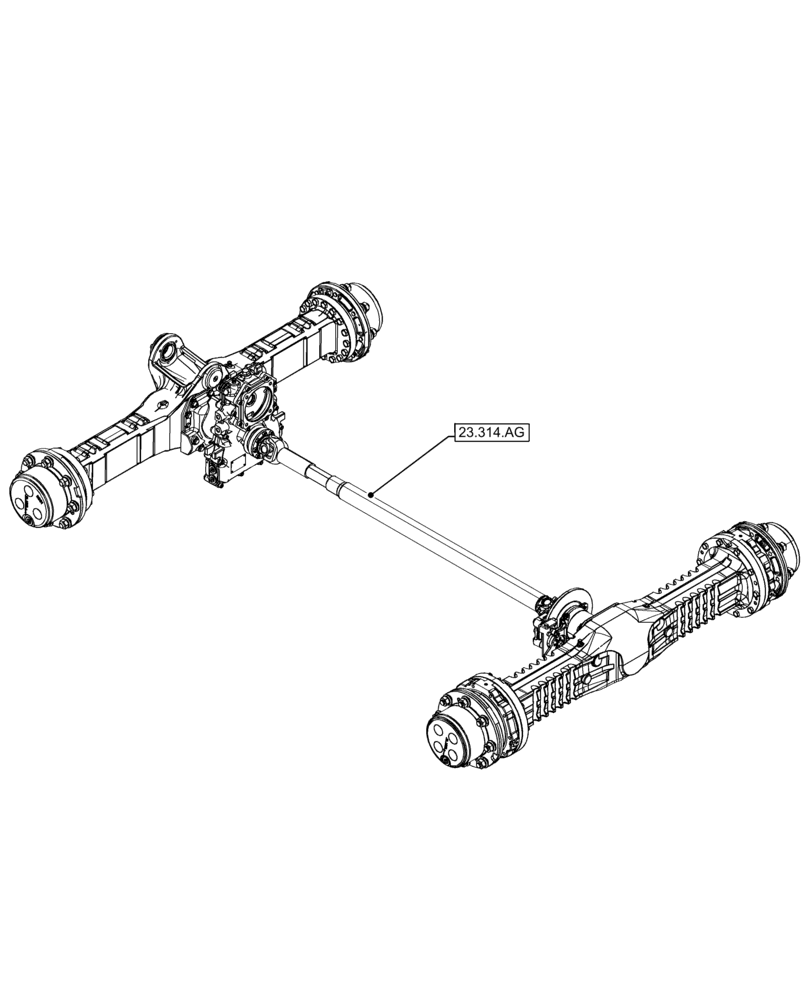 Схема запчастей Case 21F - (00.000.23) - PICTORIAL INDEX - FOUR WHEEL DRIVE SYSTEM (00) - GENERAL & PICTORIAL INDEX