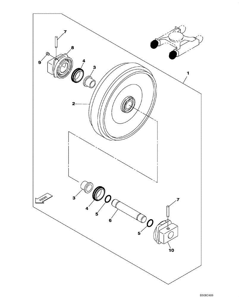 Схема запчастей Case CX290B - (05-07) - TRACK - IDLER (11) - TRACKS/STEERING