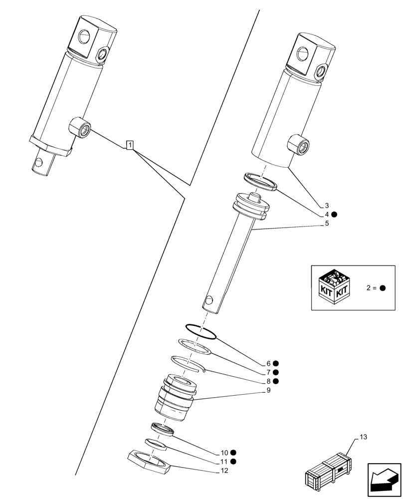 Схема запчастей Case 21F - (35.734.AA[02]) - VAR - 734516 - HYDRAULIC SYSTEM, QUICK COUPLER, CYLINDER, COMPONENTS - END S/N NFHP00486 (35) - HYDRAULIC SYSTEMS