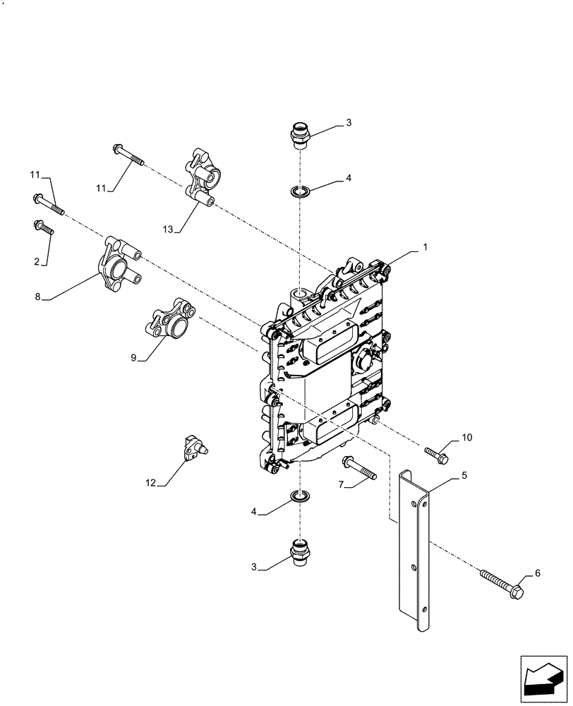 Схема запчастей Case F4HFE6133 B003 - (55.015.AA) - ENGINE CONTROL UNIT (ECU) (55) - ELECTRICAL SYSTEMS