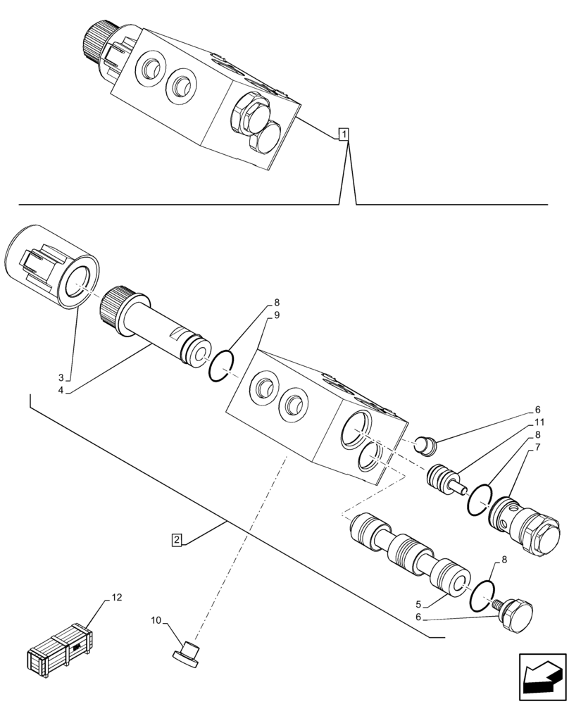 Схема запчастей Case 121F - (35.734.AC[03]) - VAR - 734516, 734517 - HYDRAULIC SYSTEM, QUICK COUPLER, SOLENOID VALVE, COMPONENTS (35) - HYDRAULIC SYSTEMS