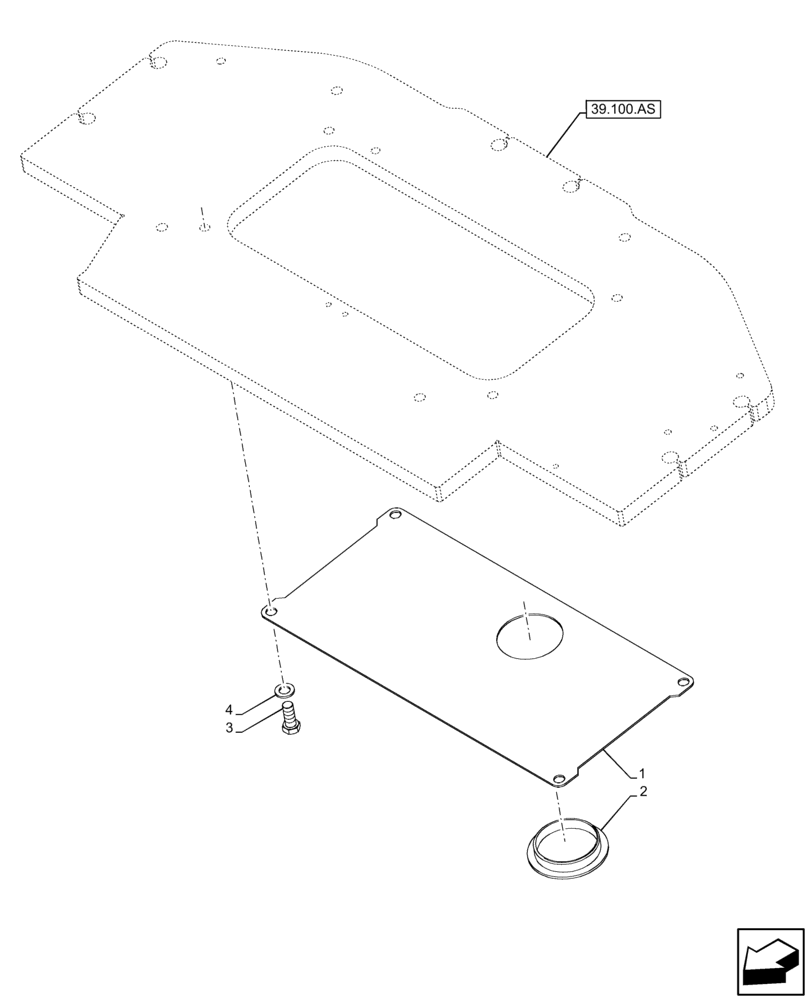 Схема запчастей Case 121F - (39.140.AM[03]) - VAR - 402043 - COUNTERWEIGHT (39) - FRAMES AND BALLASTING