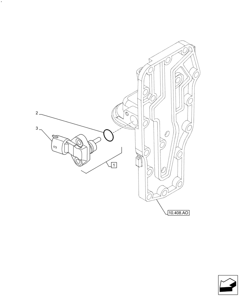 Схема запчастей Case F4HFE6133 B003 - (55.013.AD) - ENGINE OIL PRESSURE AND TEMPERATURE SENSOR (55) - ELECTRICAL SYSTEMS