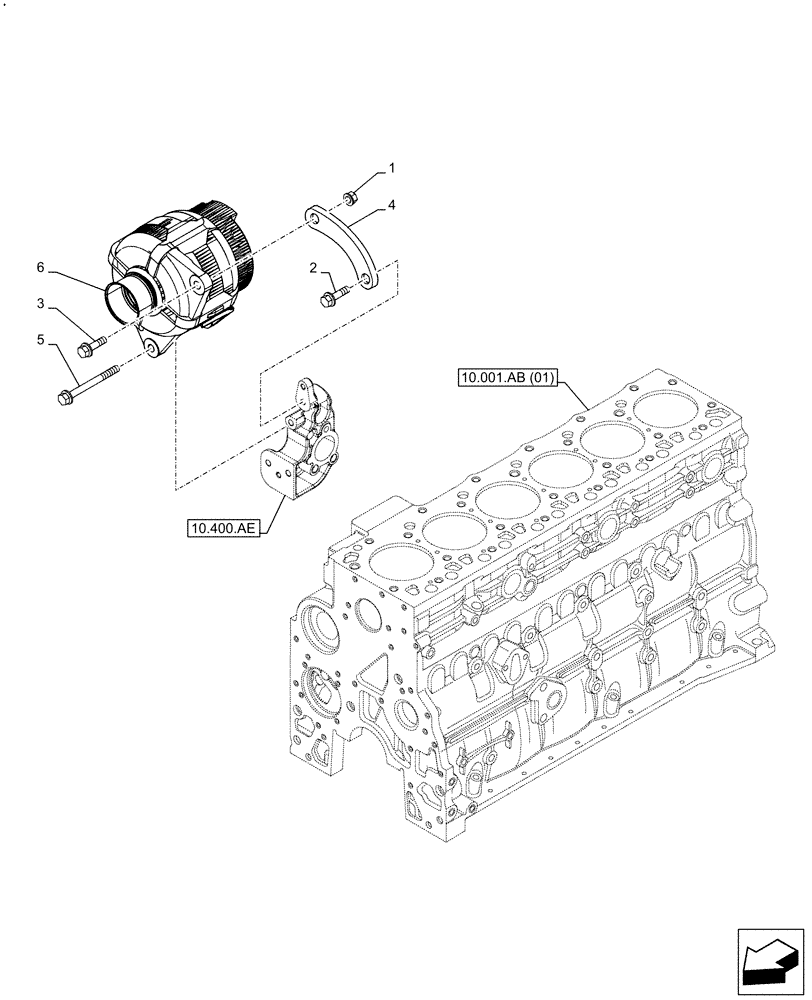 Схема запчастей Case F4HFE613Y B005 - (55.301.AA) - ALTERNATOR (55) - ELECTRICAL SYSTEMS