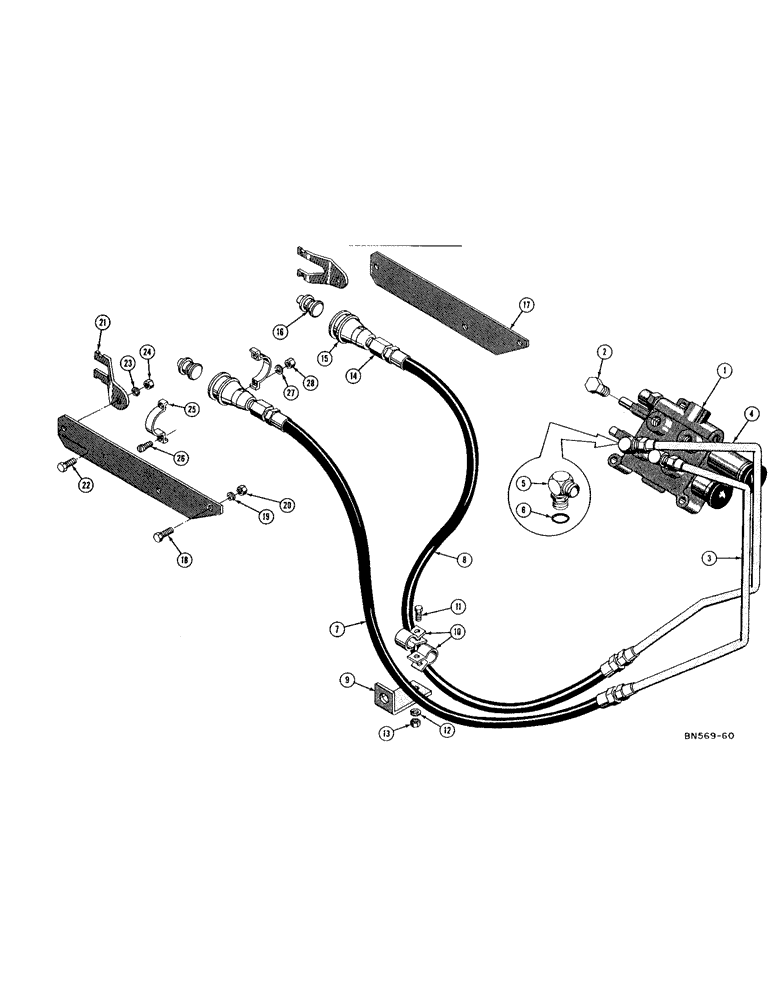 Схема запчастей Case 420C - (248) - PULL BEHIND HYDRAULICS (WITH DRAWBAR TRACTOR OR THREE POINT HITCH) (07) - HYDRAULIC SYSTEM