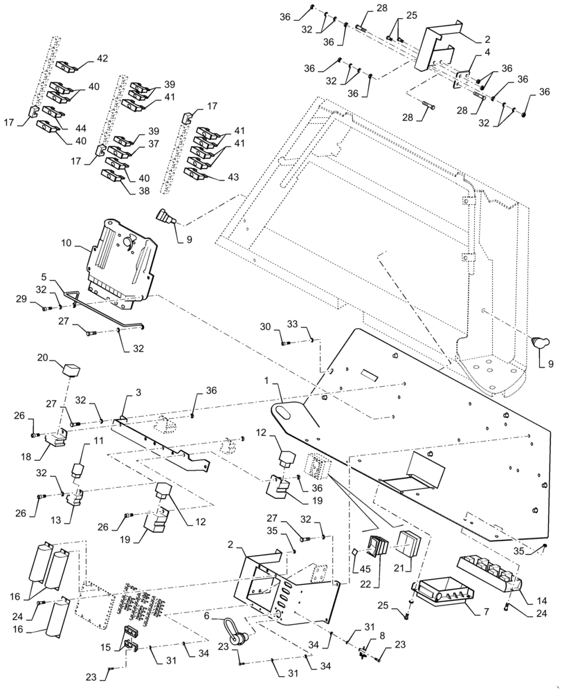 Схема запчастей Case DV210C - (55.100.DO[02]) - CAB FUSE HOLDER (55) - ELECTRICAL SYSTEMS