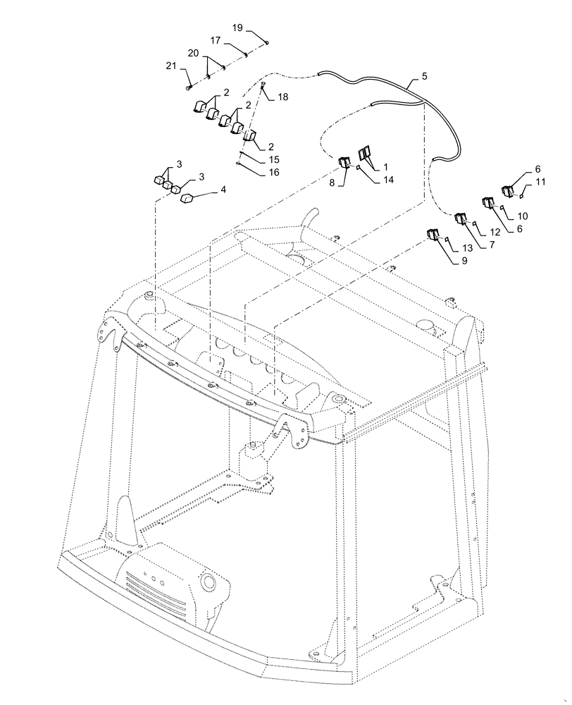 Схема запчастей Case DV210C - (55.518.AY) - CAB WIPER SWITCH (55) - ELECTRICAL SYSTEMS