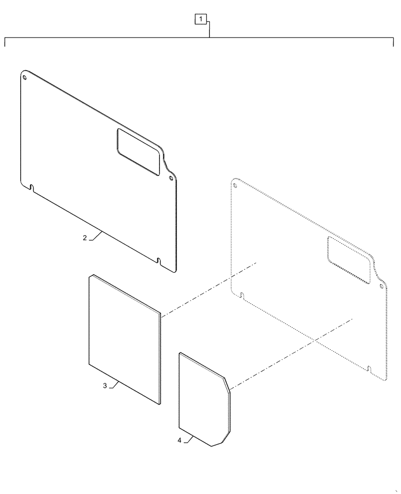 Схема запчастей Case CX31B - (90.151.AN[04]) - COVER ASSY, STAND (90) - PLATFORM, CAB, BODYWORK AND DECALS