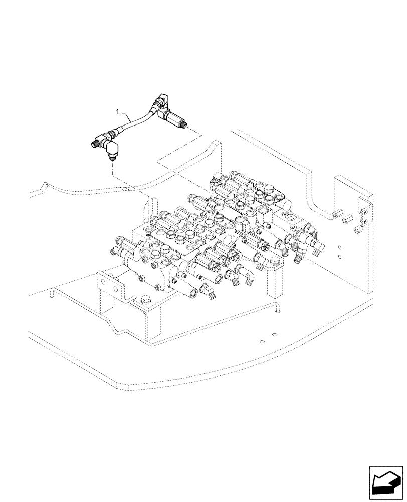 Схема запчастей Case CX36B - (35.359.AE[01]) - CONTROL, LINES, MAIN, NIBBLER & BREAKER (35) - HYDRAULIC SYSTEMS