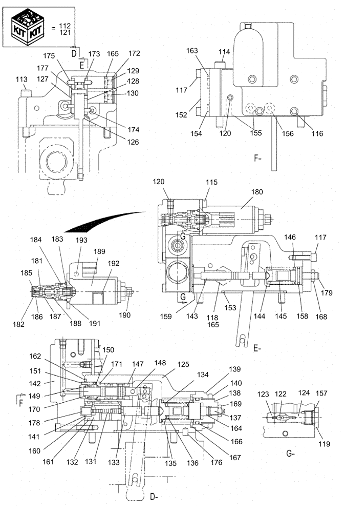 Схема запчастей Case CX470C - (08-002-00[06]) - HYDRAULIC PUMP, COMPONENTS (07) - HYDRAULIC SYSTEM