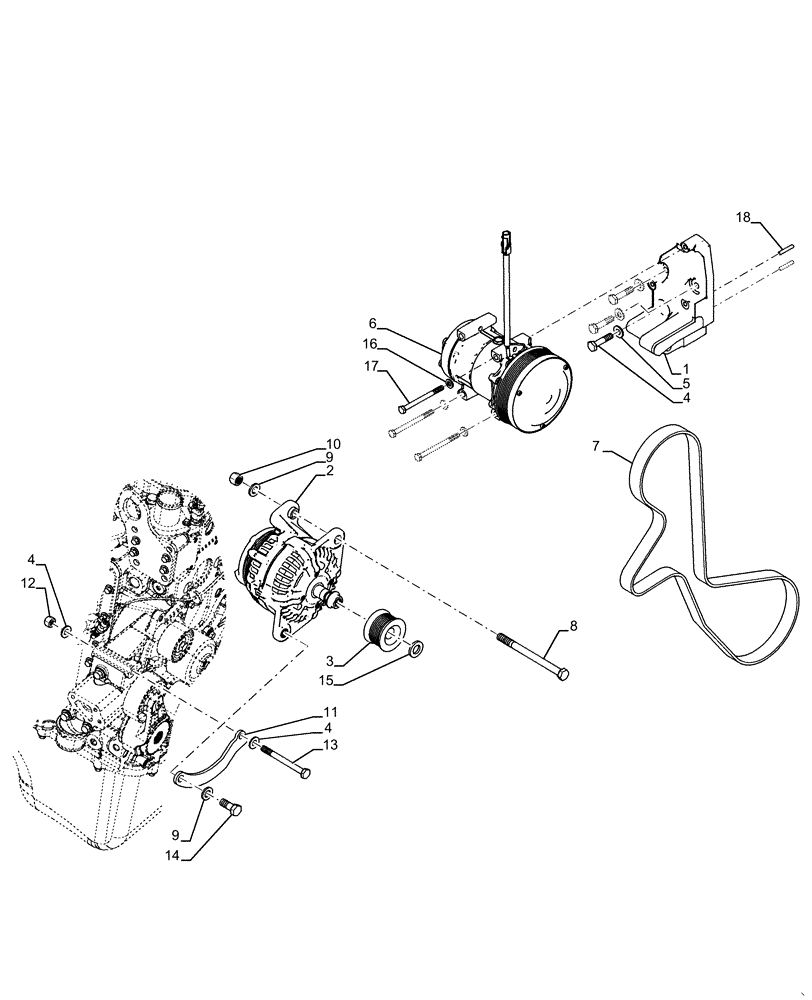 Схема запчастей Case 1150M WT/LGP - (55.301.AA[01]) - ALTERNATOR ASSEMBLY (55) - ELECTRICAL SYSTEMS