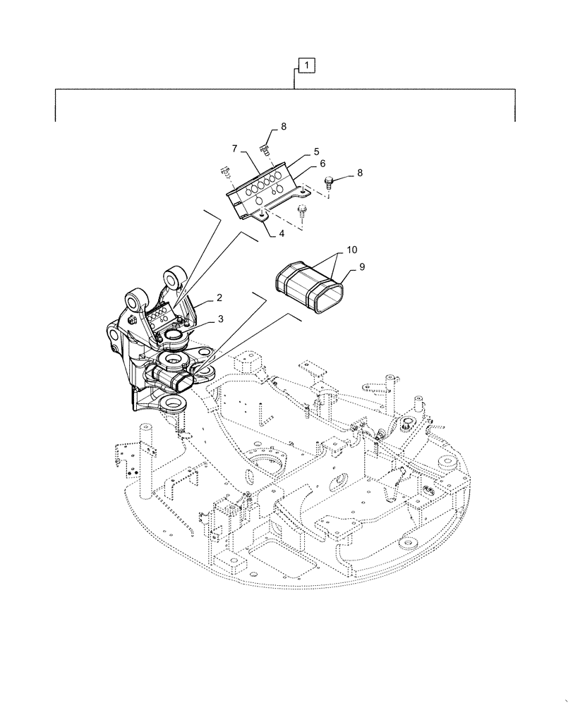 Схема запчастей Case CX31B - (39.100.BD[01]) - BRACKET, GROUP, SWING - NIBBLER & BREAKER (39) - FRAMES AND BALLASTING