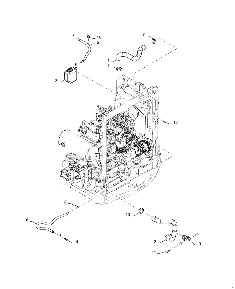 Схема запчастей Case CX31B - (10.400.BE[01]) - RADIATOR, GROUP, AIR CONDITIONER (10) - ENGINE