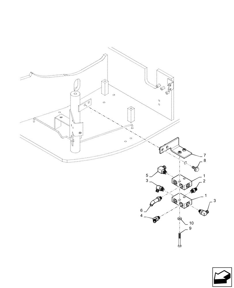 Схема запчастей Case CX31B - (35.525.AH[01]) - CONTROL, LINES, BLOCK, NIBBLER & BREAKER (35) - HYDRAULIC SYSTEMS