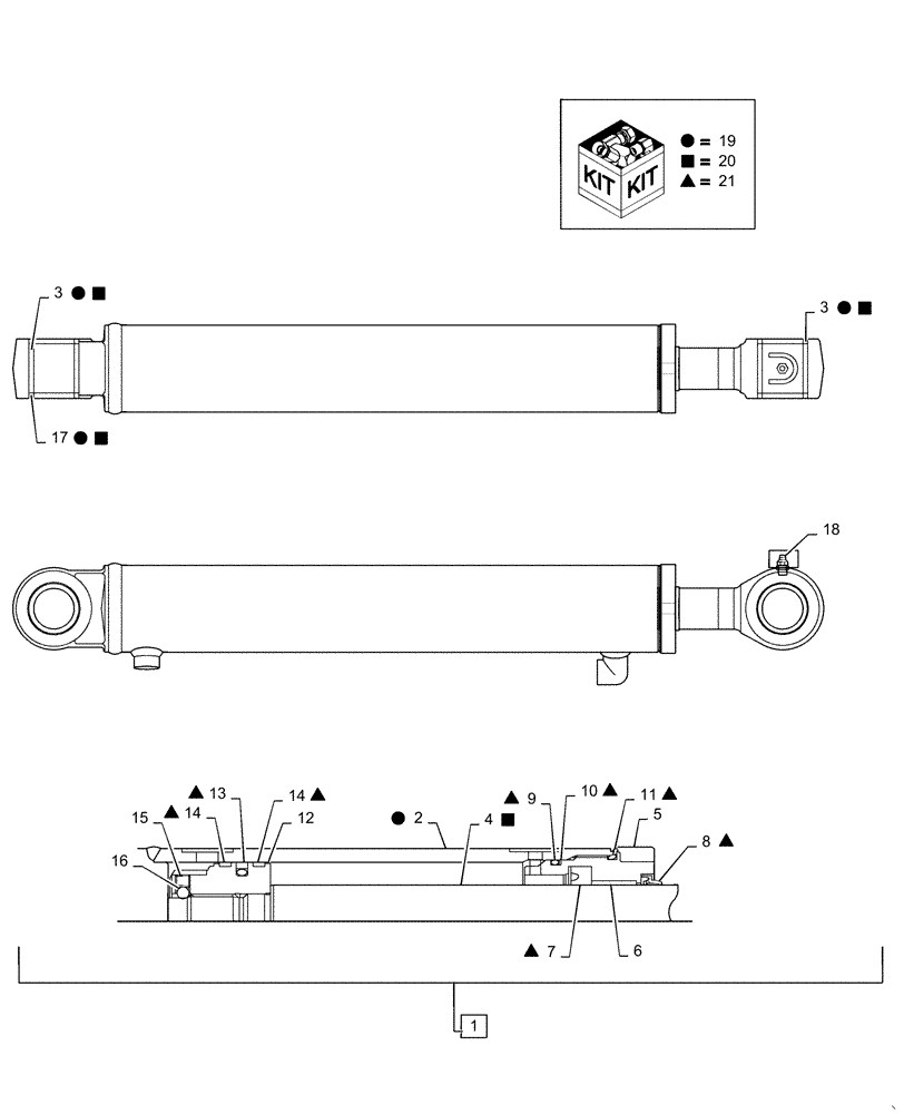 Схема запчастей Case CX31B - (35.739.AA[02]) - CYLINDER, SWING (35) - HYDRAULIC SYSTEMS