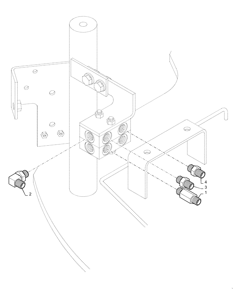 Схема запчастей Case CX36B - (35.525.AH[06]) - CONTROL, LINES, BLOCK, NIBBLER & BREAKER (35) - HYDRAULIC SYSTEMS