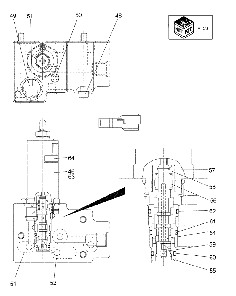 Схема запчастей Case CX470C - (08-002-00[05]) - HYDRAULIC PUMP, COMPONENTS (07) - HYDRAULIC SYSTEM