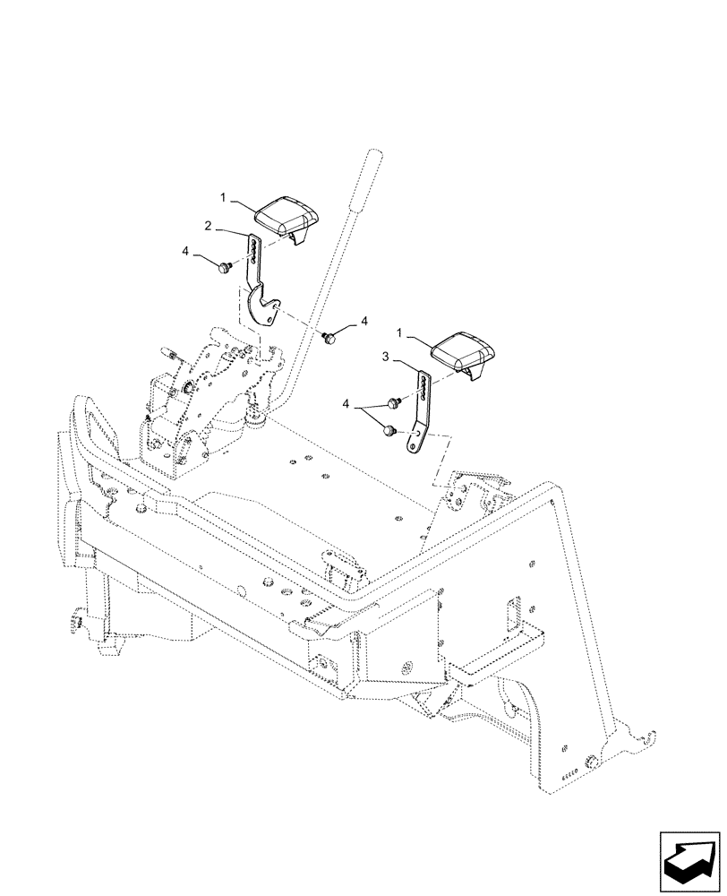 Схема запчастей Case CX31B - (90.151.AN[11]) - SUPPORT, ASSY, ARMREST (90) - PLATFORM, CAB, BODYWORK AND DECALS