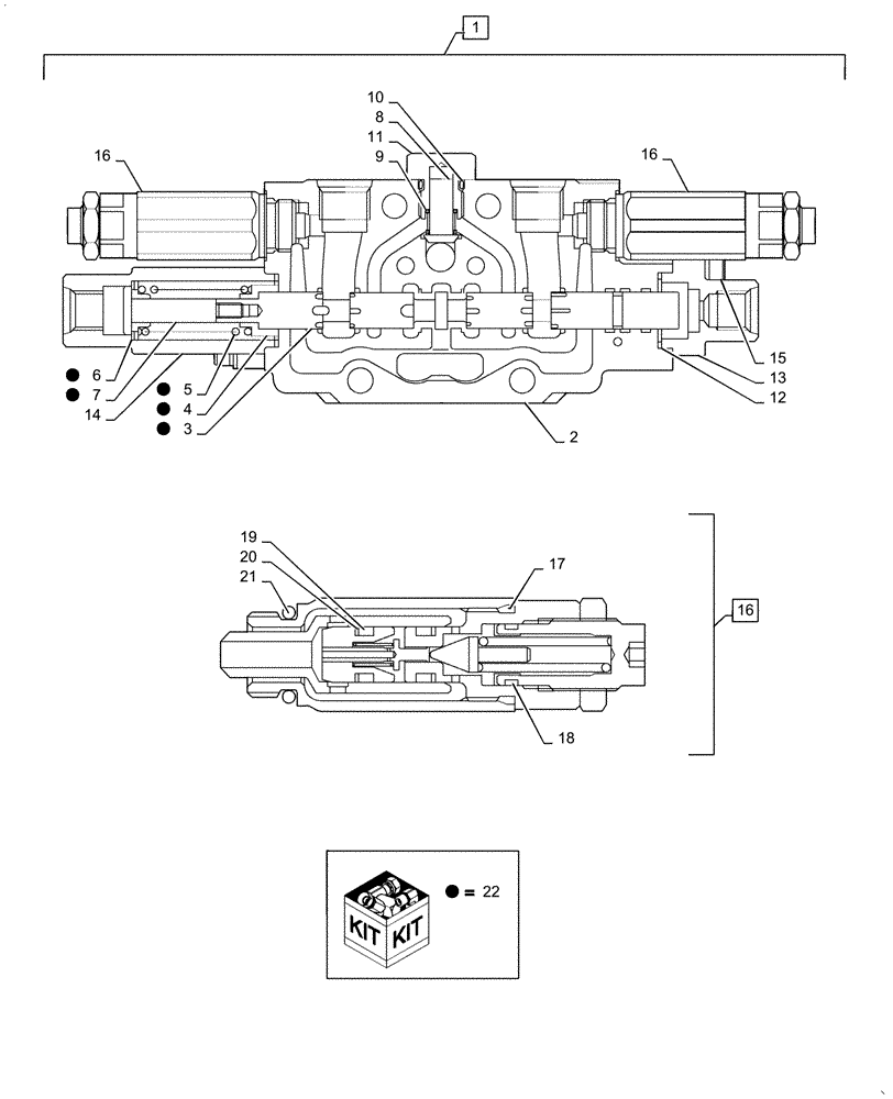 Схема запчастей Case CX36B - (35.359.AB[07]) - VALVE SECTION (35) - HYDRAULIC SYSTEMS