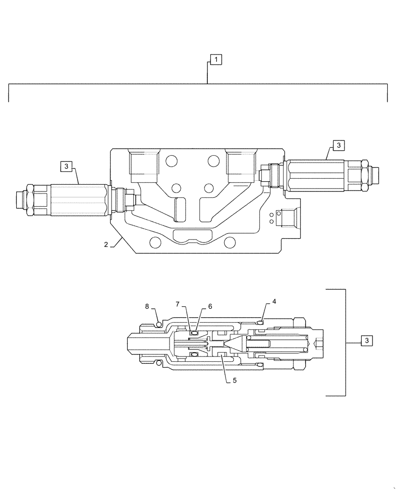 Схема запчастей Case CX36B - (35.359.AB[09]) - VALVE SECTION (35) - HYDRAULIC SYSTEMS