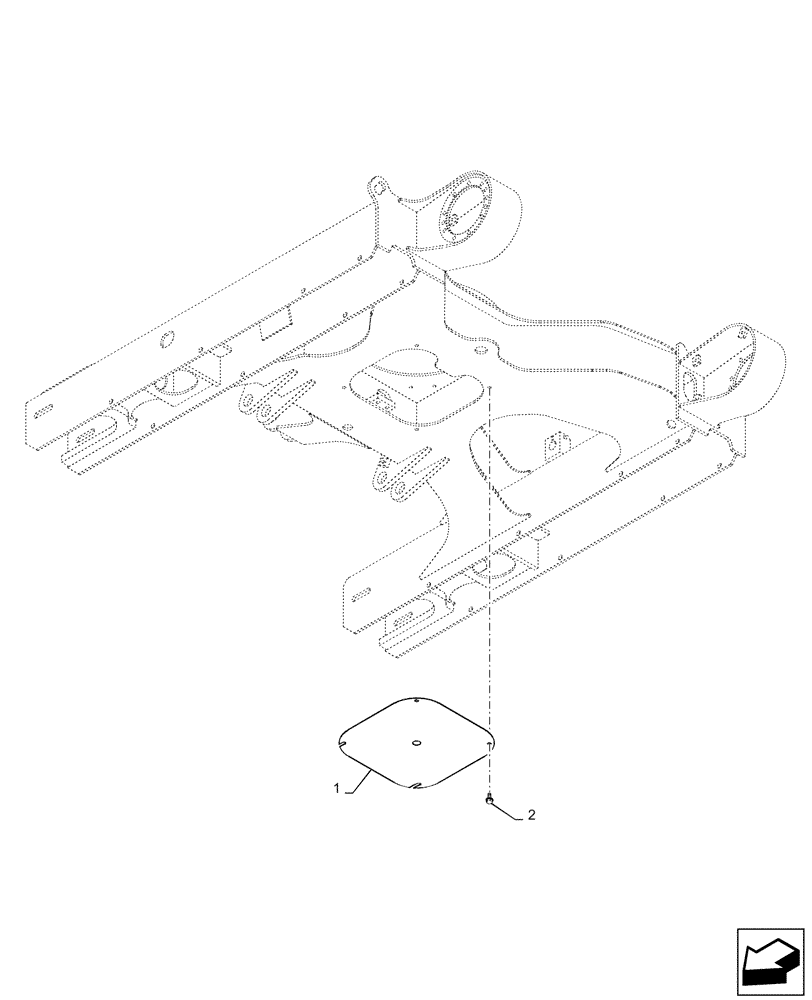 Схема запчастей Case CX36B - (39.100.AH[03]) - COVER ASSY, UNDER (39) - FRAMES AND BALLASTING