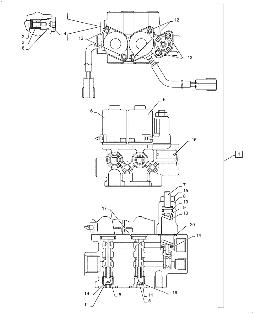 Схема запчастей Case CX36B - (35.359.AE[08]) - SOLENOID VALVE, ASSY (35) - HYDRAULIC SYSTEMS