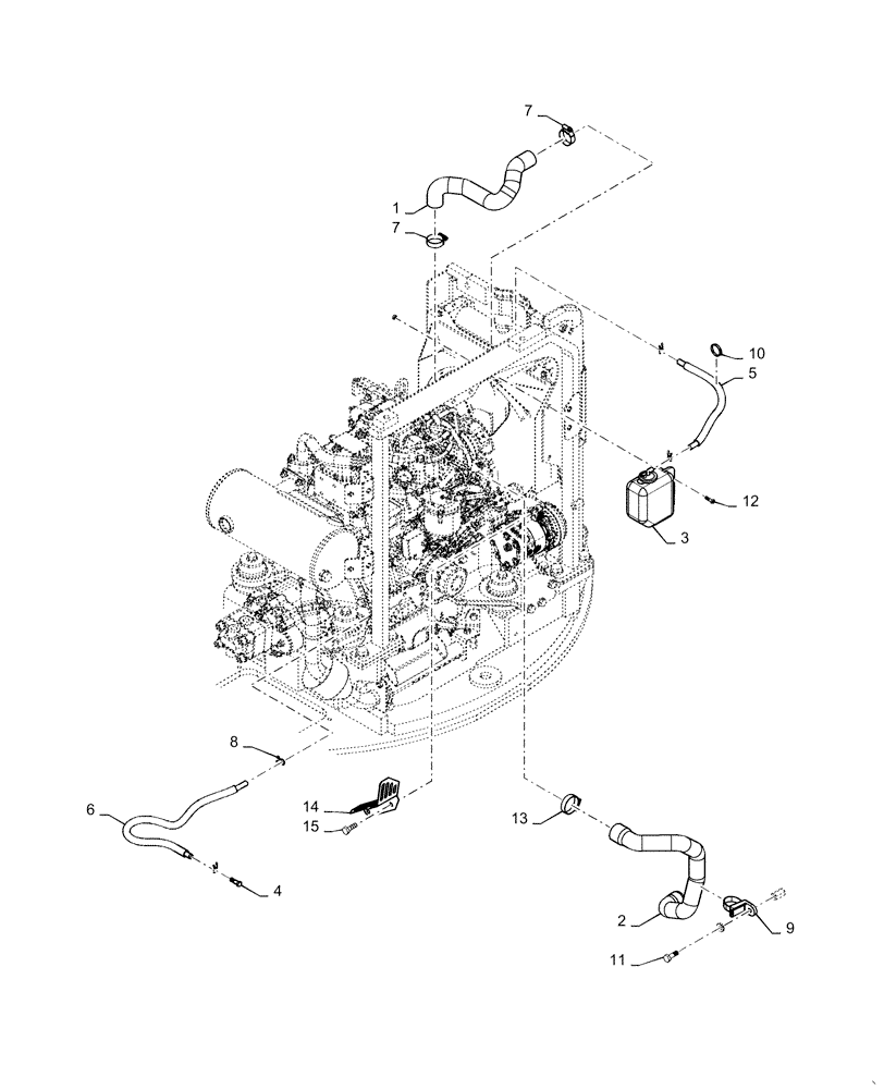 Схема запчастей Case CX36B - (10.400.BE[02]) - RADIATOR, GROUP, AIR CONDITIONER, LESS (10) - ENGINE