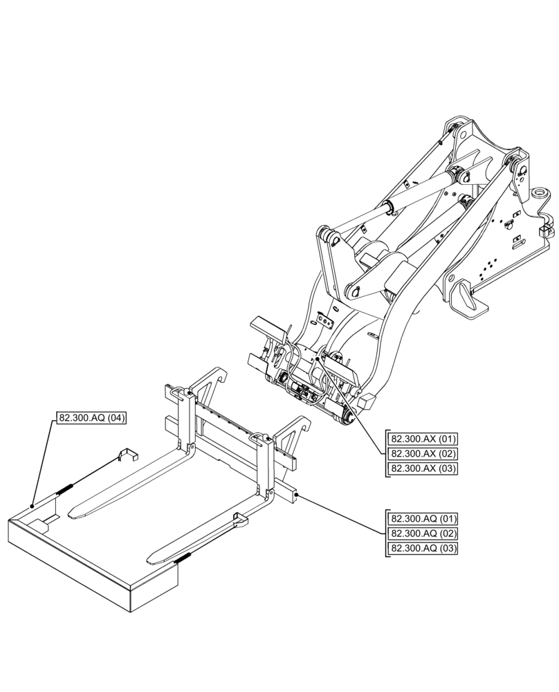 Схема запчастей Case 21F - (00.000.82[03]) - PICTORIAL INDEX - FRONT LOADER (00) - GENERAL & PICTORIAL INDEX