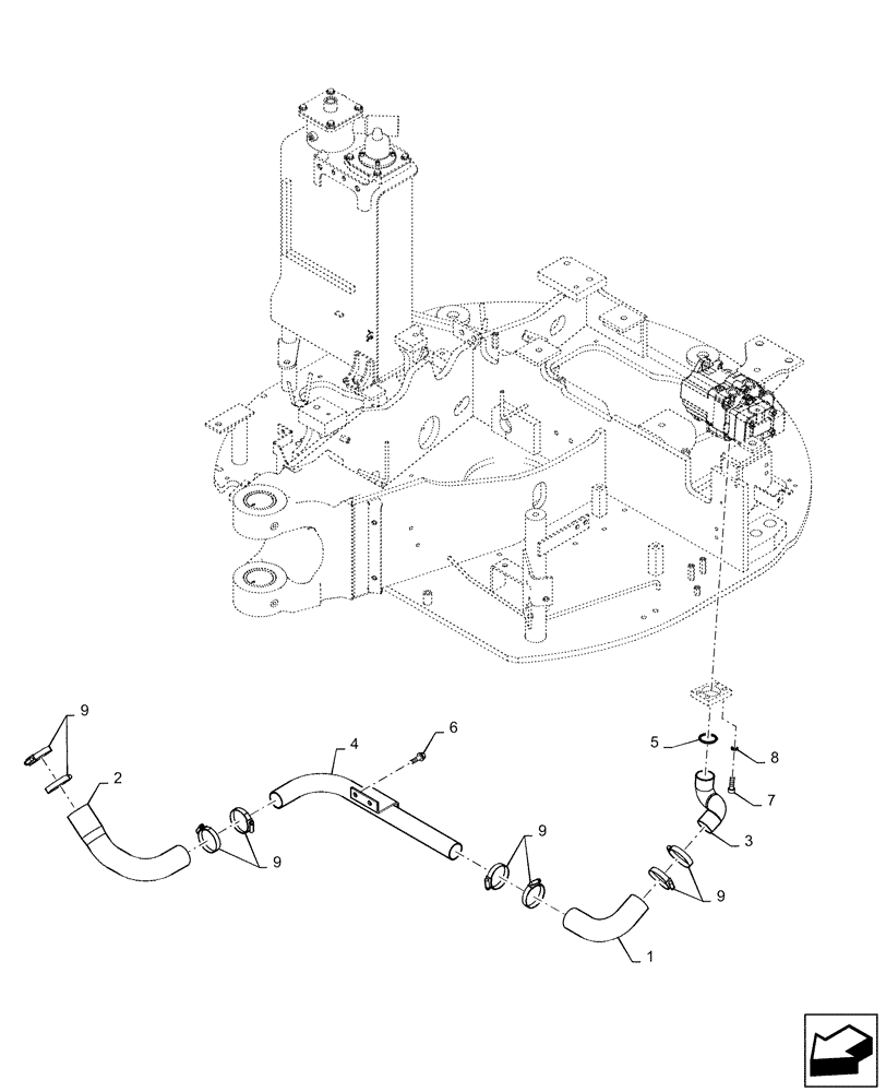 Схема запчастей Case CX31B - (35.310.AG[01]) - HYD. LINE, PUMP, STANDARD (35) - HYDRAULIC SYSTEMS