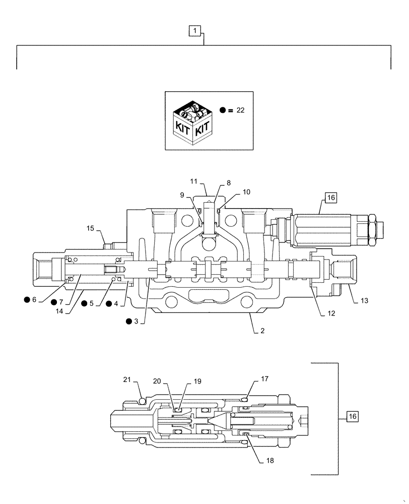 Схема запчастей Case CX36B - (35.359.AB[11]) - VALVE SECTION (35) - HYDRAULIC SYSTEMS