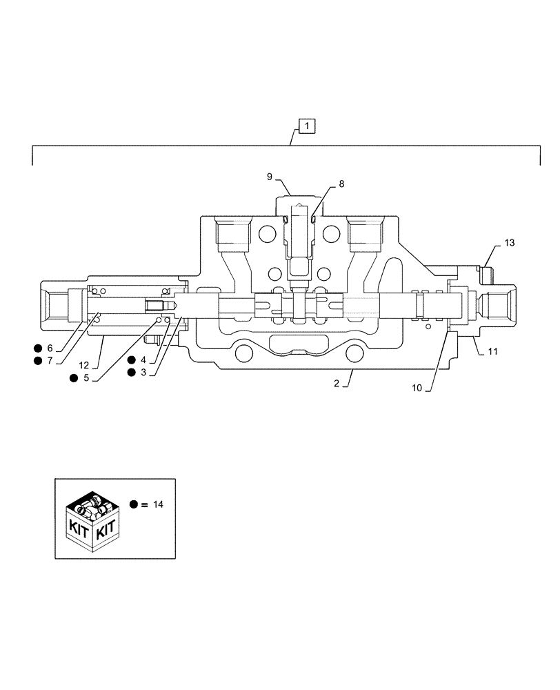 Схема запчастей Case CX36B - (35.359.AB[14]) - VALVE SECTION (35) - HYDRAULIC SYSTEMS