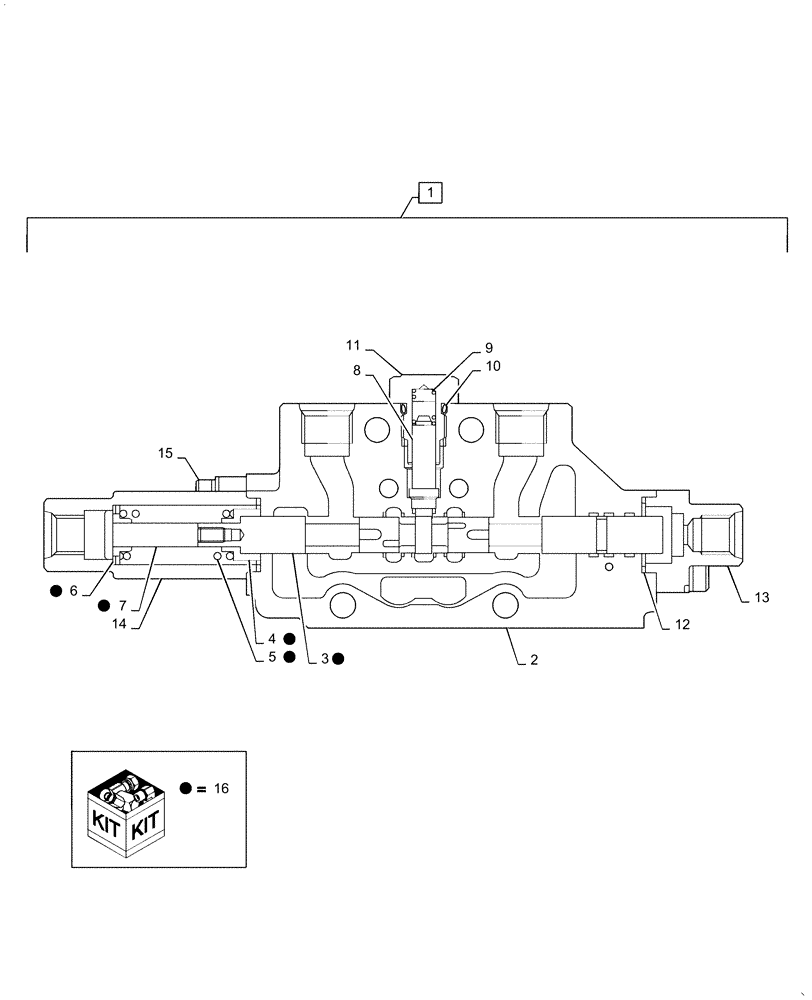 Схема запчастей Case CX36B - (35.359.AB[15]) - VALVE SECTION (35) - HYDRAULIC SYSTEMS