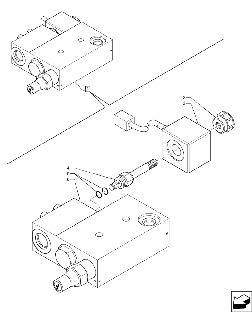 Схема запчастей Case 321F - (35.701.BU[02]) - VAR - 734519 - FRONT LOADER HYDRAULIC SYSTEM, SAFETY VALVE (35) - HYDRAULIC SYSTEMS