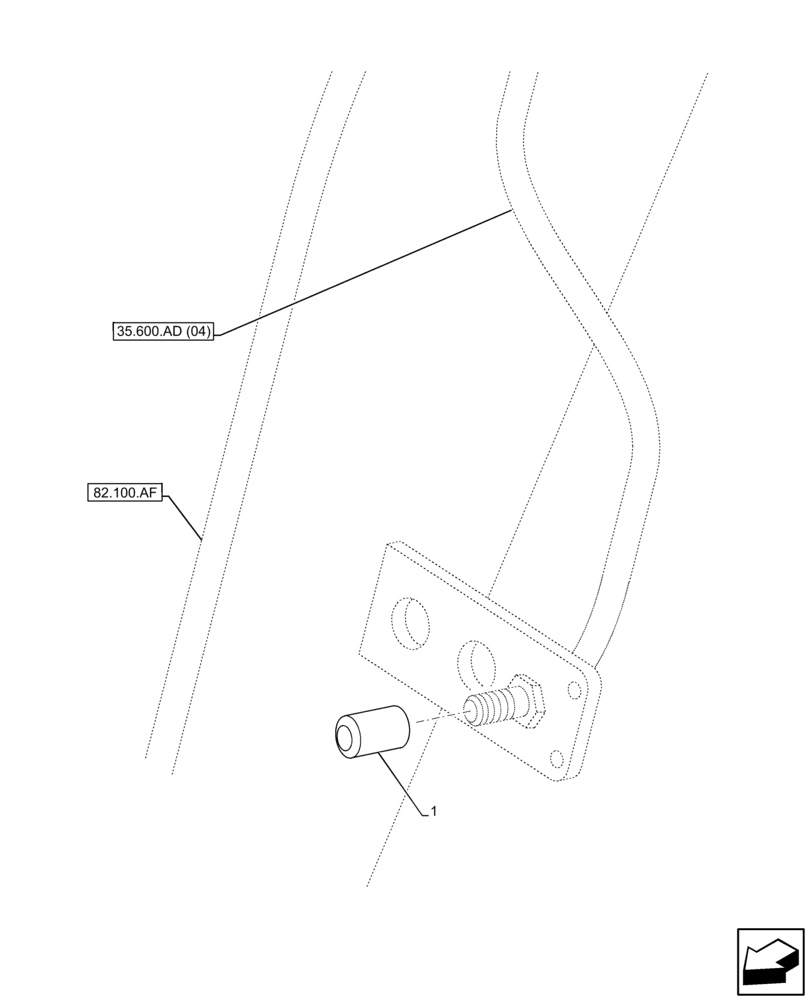 Схема запчастей Case 321F - (35.600.AD[08]) - VAR - 734641 - AUXILIARY HYDRAULIC, DRAIN LINE, PLUG (35) - HYDRAULIC SYSTEMS