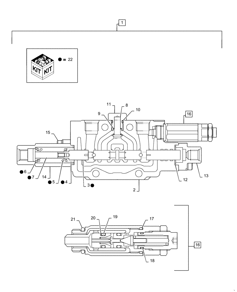 Схема запчастей Case CX36B - (35.359.AB[05]) - VALVE SECTION (35) - HYDRAULIC SYSTEMS