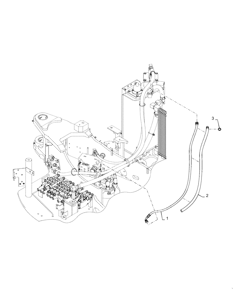 Схема запчастей Case CX31B - (35.310.AG[06]) - HYD. LINE, RETURN, ANGLE, DOZER (35) - HYDRAULIC SYSTEMS