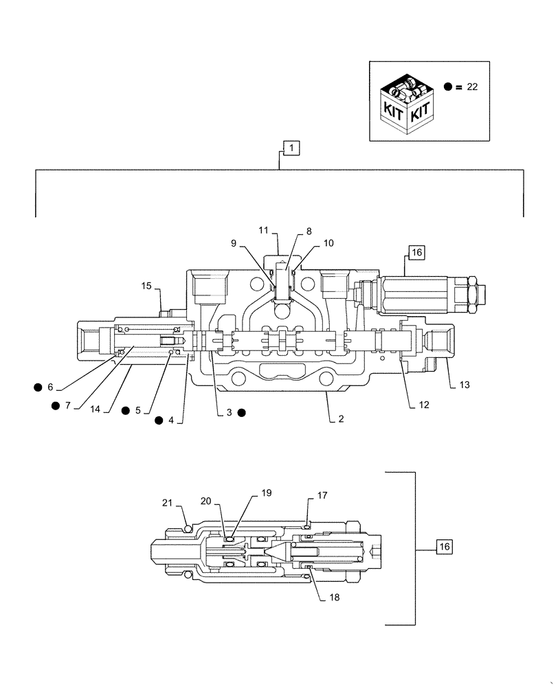 Схема запчастей Case CX36B - (35.359.AB[10]) - VALVE SECTION (35) - HYDRAULIC SYSTEMS