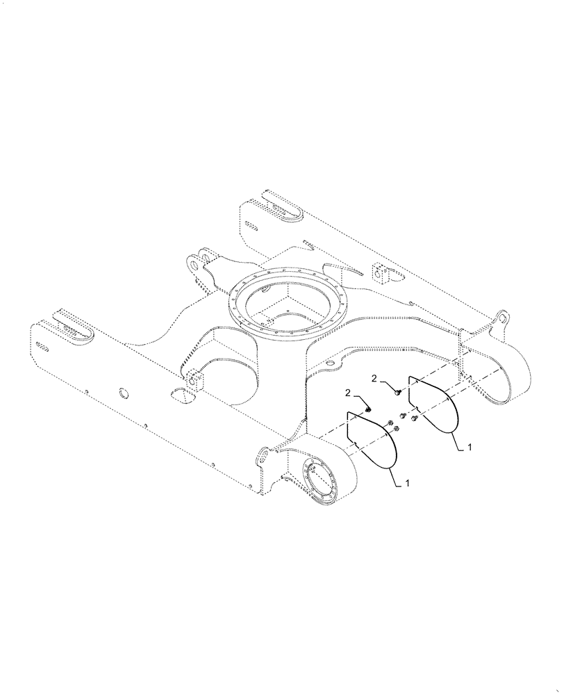 Схема запчастей Case CX36B - (39.100.AH[02]) - LOWER, GROUP (39) - FRAMES AND BALLASTING