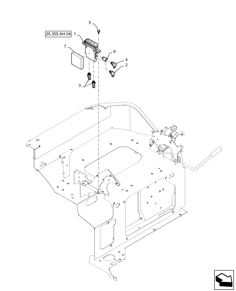 Схема запчастей Case CX31B - (35.355.AH[03]) - VALVE INSTALL (35) - HYDRAULIC SYSTEMS