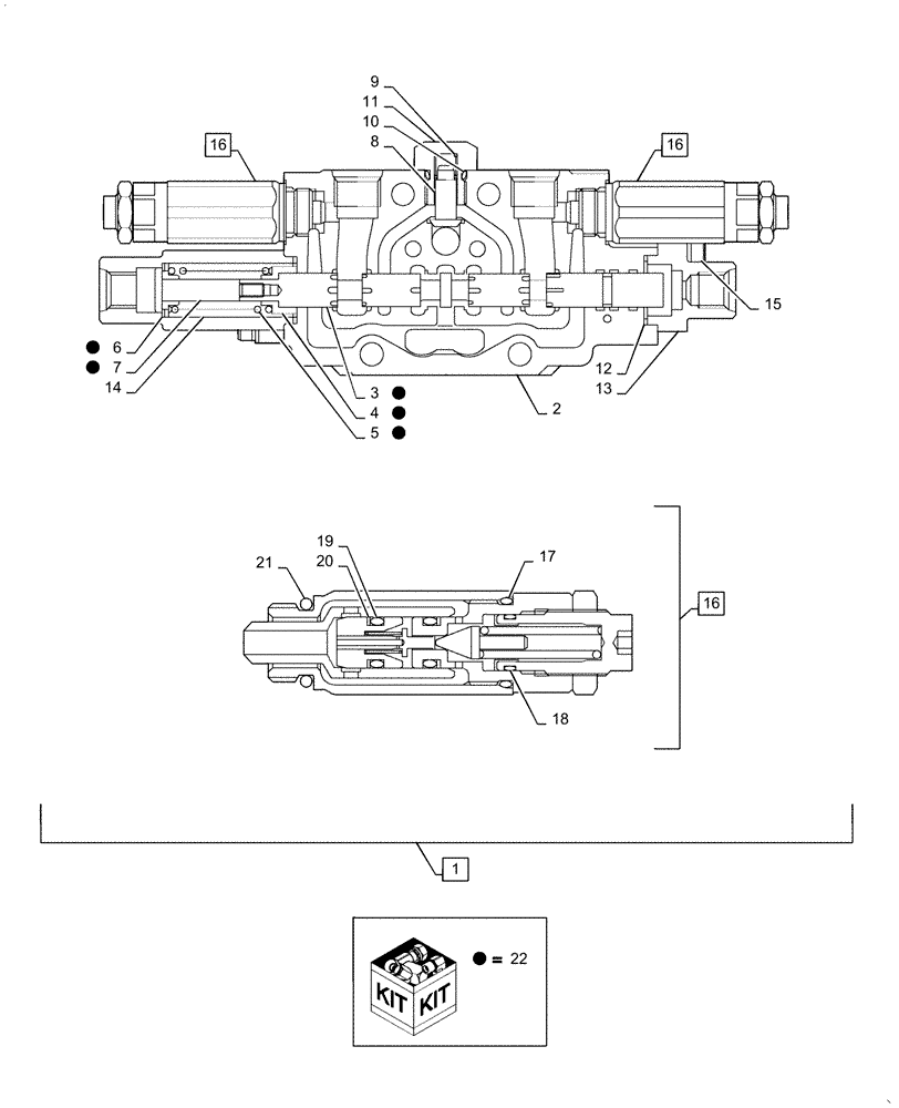 Схема запчастей Case CX36B - (35.359.AB[13]) - VALVE SECTION (35) - HYDRAULIC SYSTEMS