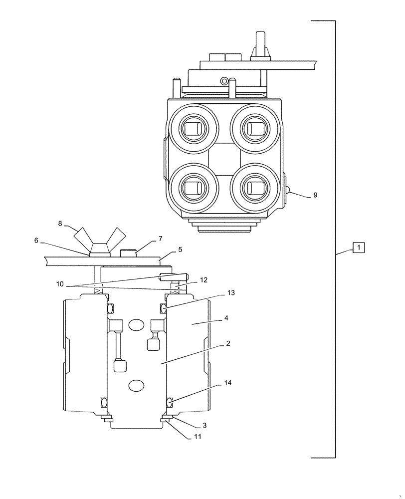 Схема запчастей Case CX36B - (35.600.BI[02]) - SELECTOR, VALVE, ASSY (BHL MULTI) (35) - HYDRAULIC SYSTEMS