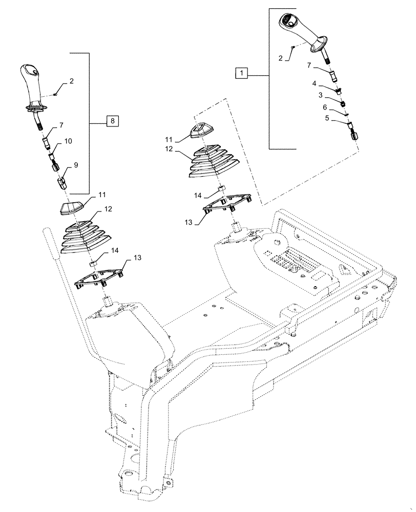 Схема запчастей Case CX36B - (35.355.AK[01]) - GRIP, ASSY, NIBBLER & BREAKER, HAND CONTROL PROPORTIONAL (35) - HYDRAULIC SYSTEMS