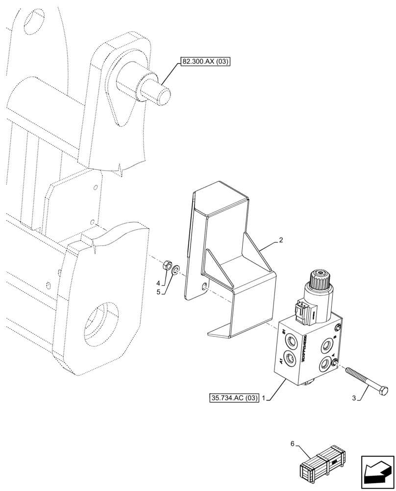 Схема запчастей Case 21F - (35.734.AC[02]) - VAR - 734517 - HYDRAULIC QUICK COUPLER, SOLENOID VALVE (35) - HYDRAULIC SYSTEMS