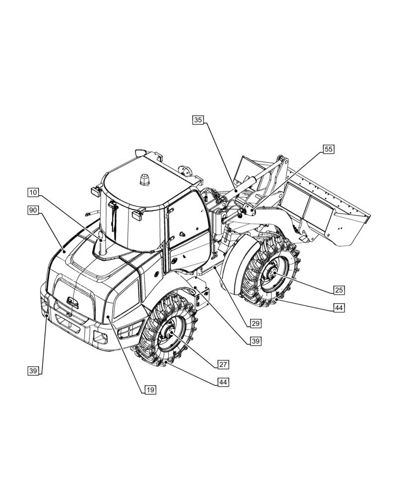 Схема запчастей Case 21F - (00.000.00[02]) - PICTORIAL INDEX - MAIN SECTIONS (00) - GENERAL & PICTORIAL INDEX