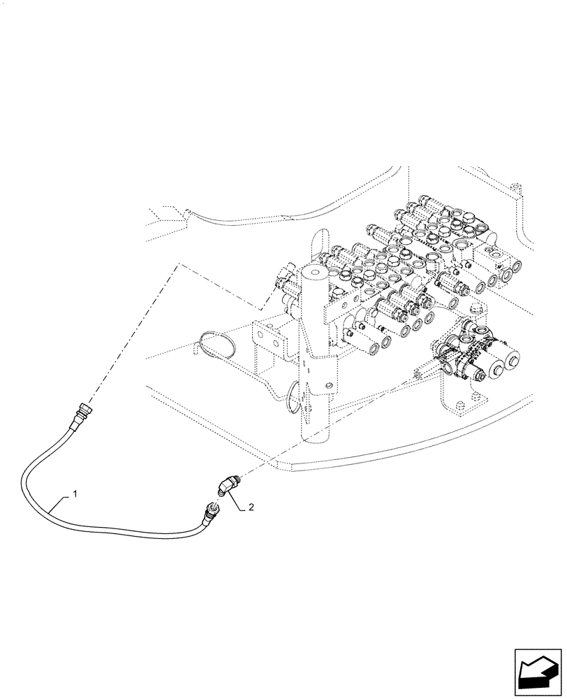 Схема запчастей Case CX36B - (35.359.AE[24]) - CONTROL, LINES, VALVE, ANGLE, DOZER, NIBBLER & BREAKER (35) - HYDRAULIC SYSTEMS